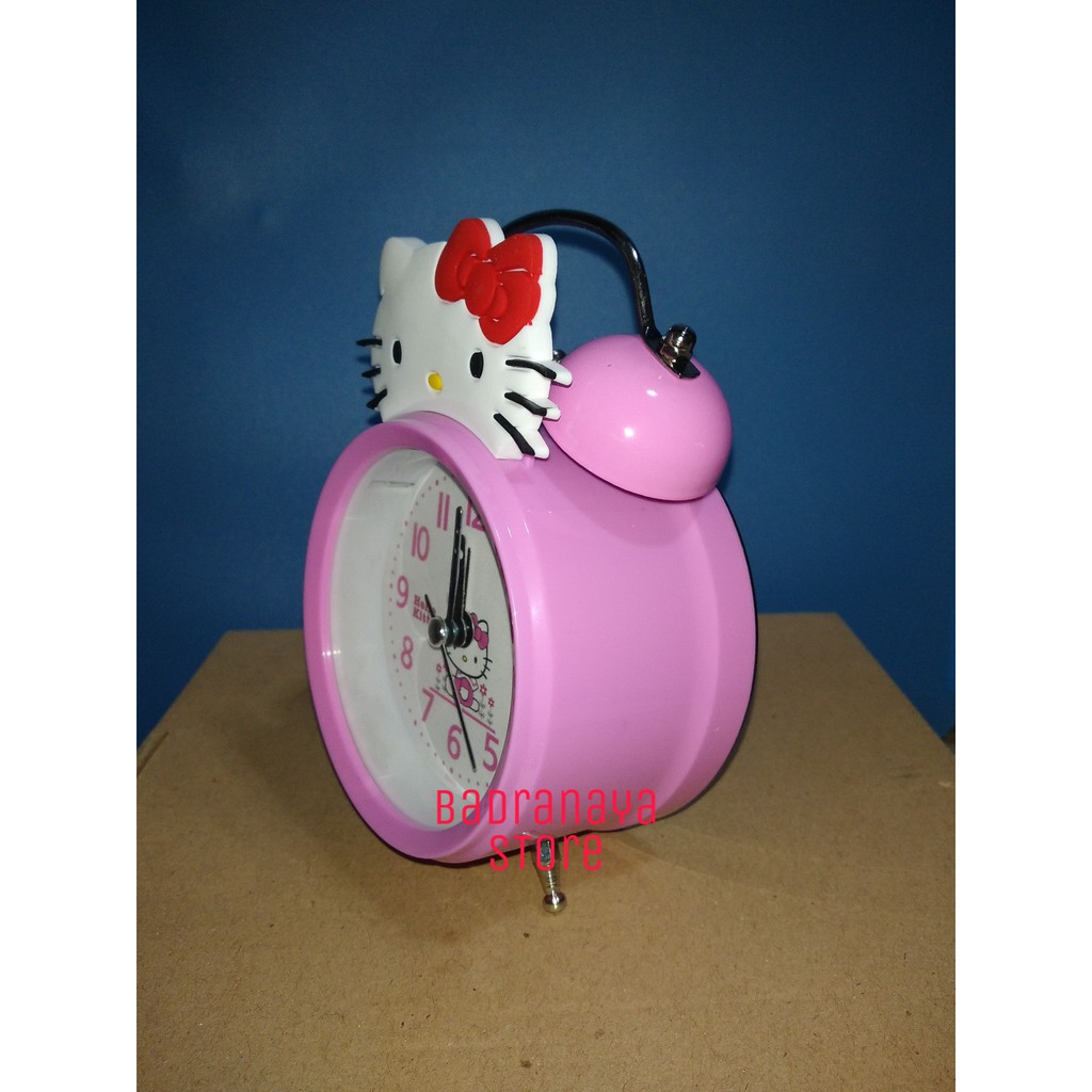 Jam Weker Meja/Jam Alarm Beker/Alarm Clock Kado Unik Lucu Motif Doraemon Hello Kitty Unicorn