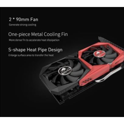 Vga card colorful nvdia gtx 1660 super gddr6 6gb 192bit 2 fan 8k 4k Pcie x16 hdmi dp dvi gtx1660 nb 6g-v