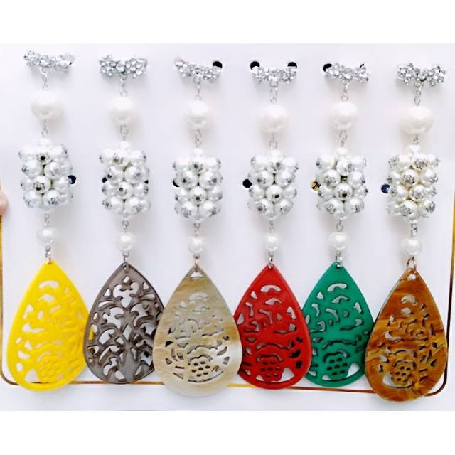 Brooch dagu/anting hijab import isi 6pcs