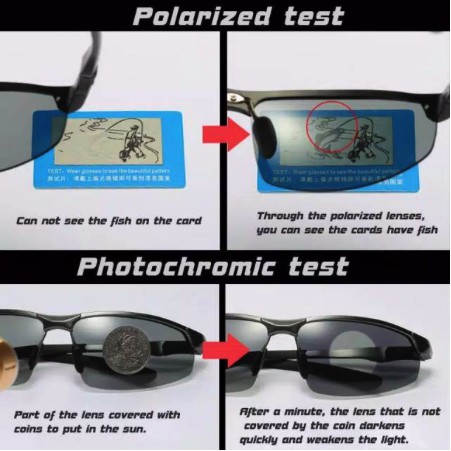 Kacamata Polarized Photochromic Pria Wanita