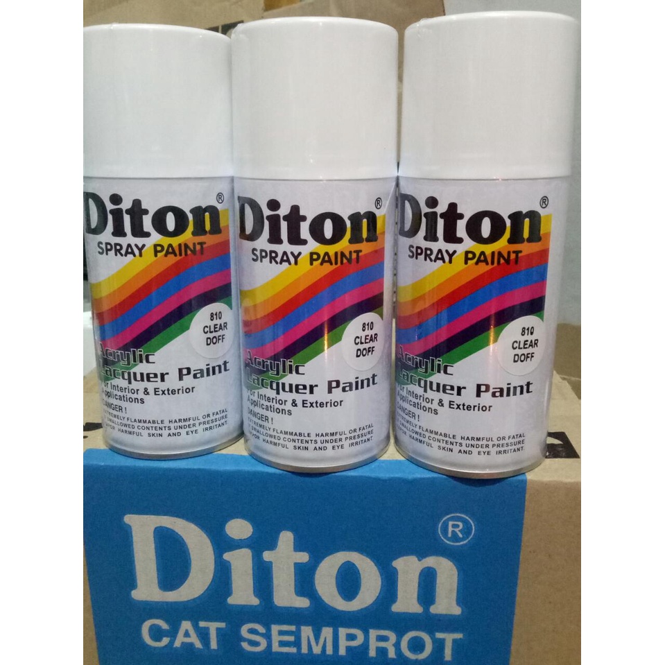 cat semprot Pilok pilox diton clear doff 810 300cc pernis doff pilok bening doff 300cc