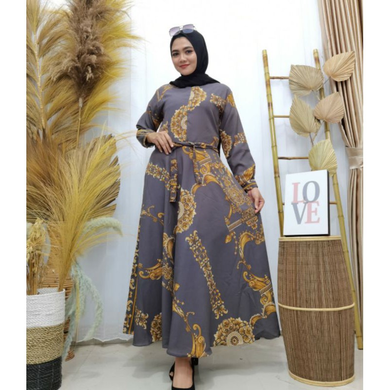 GAMIS REMAJA MONALISA KLOK MOTIF SULTAN TERBARU MEWAH