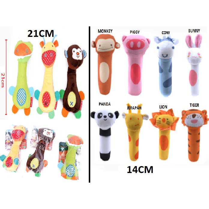 BSS Boneka Rattle Stick Mainan Bayi Bunyi Bit Bit Merangsang Anak