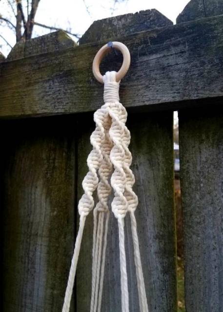 READY STOK) Macrame gantung kayu / macrame wall hanging