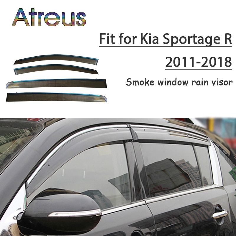 1 Set Aksesoris Visor Jendela Mobil Kia Sportage R Bahan ABS 2011-2018