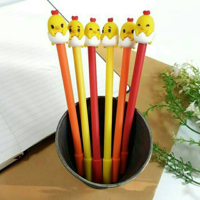 

Pulpen gel bentuk anak ayam lucu