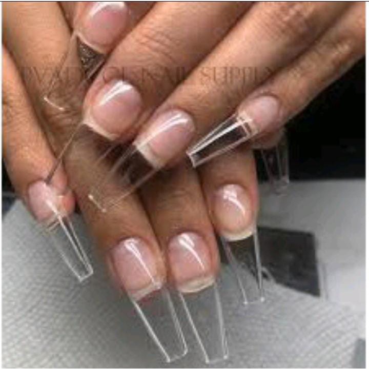 HALF TIP NAIL EXTENSION NATURAL / KUKU PALSU EXTENSION 500PCS KUPAL EXTENSION