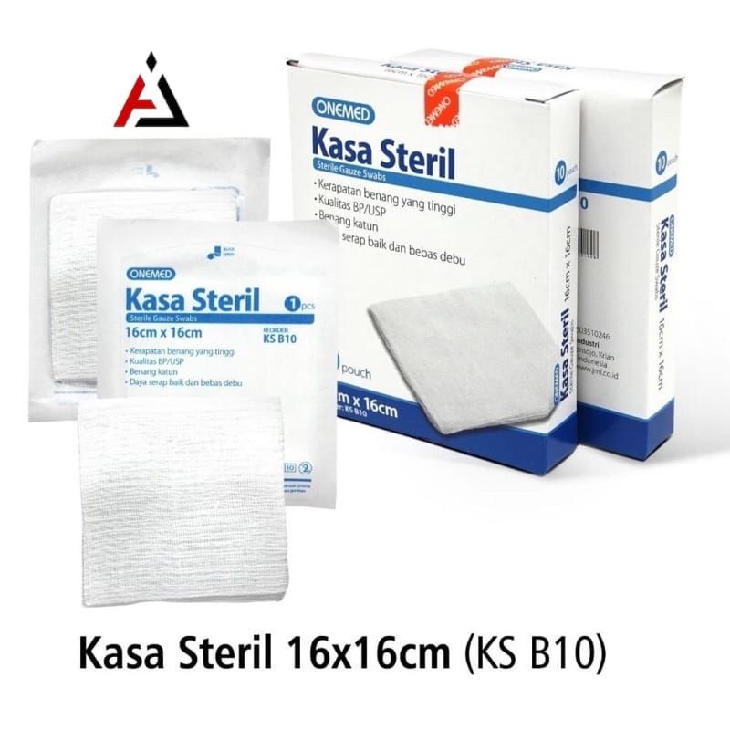 Kasa Steril Onemed 16 x 16 Per Box isi 10 Pcs / Steril Gauze Swabs