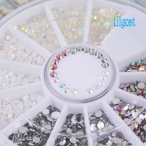 Lily Kristal Glitter Berlian Imitasi 3D Untuk Dekorasi Nail Art DIY