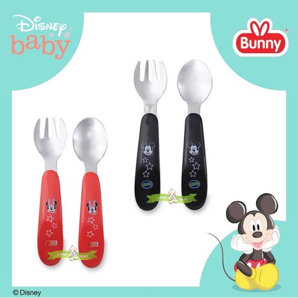 MAK238 SENDOK LUSTY BUNNY DISNEY BABY STAINLESS SPOON &amp; FORK DMM9011