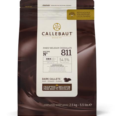 

CALLEBAUT 811NV Dark Chocolate Couverture 54,5% 250g TERPERCAYA Kode 1412