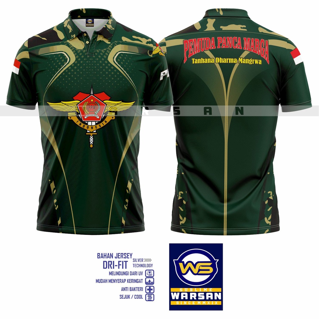 HPY Kaos kerah Pemuda Panca Marga/kaos PPM / WANGKI Pemuda Panca Marga / T-Shirt Polo PPM bahan