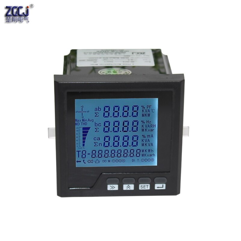 3 Phase Panel Meter Electric Current Voltage Amp Freq Power Energy Meter kWh RS485 Multifunction