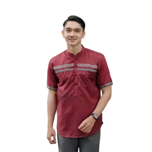 Baju Koko Kurta Dewasa Lengan Pendek Baju Koko metaverse terviral Alkhalis