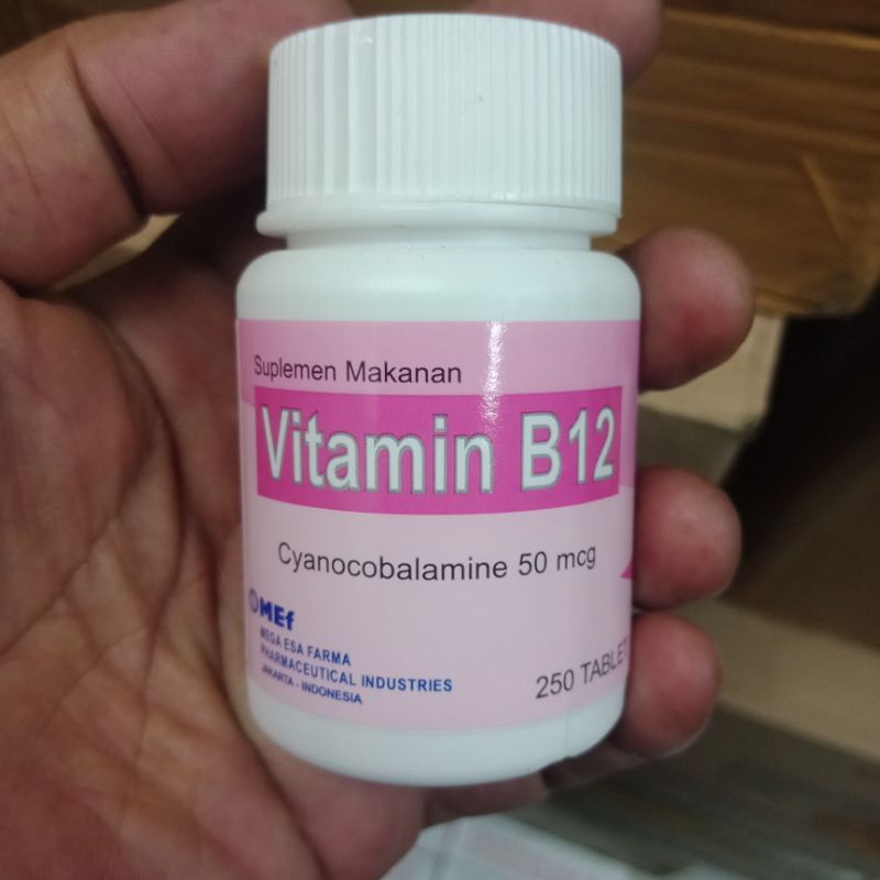 Jual VITAMIN B12 50mcg MEF Suplemen Makanan 250tablet Indonesia|Shopee