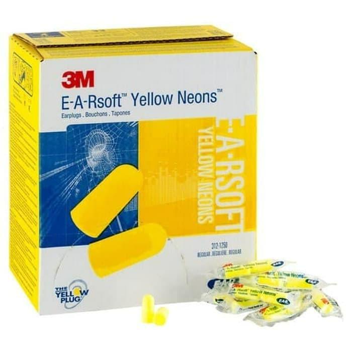 Ear | Ear-Plug 3M Yellow Neon/ Sumbat Telinga /1 Box Isi 200 Pcs