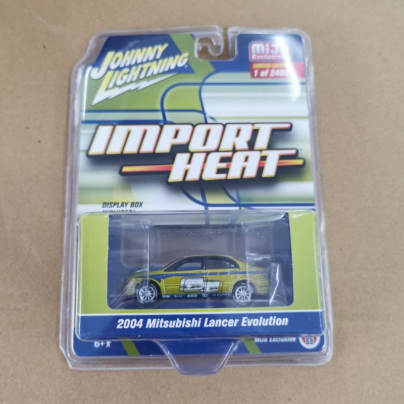 Johnny Lightning JL 2004 Mitsubishi Lancer Evolution import Heat Green Hijau Mijo Exclusive