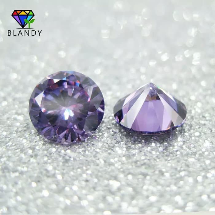 A5 Quality 4 - 5mm Batu Purple Amethyst Fancy Color Cubic Zirconia High quality Lab Gems