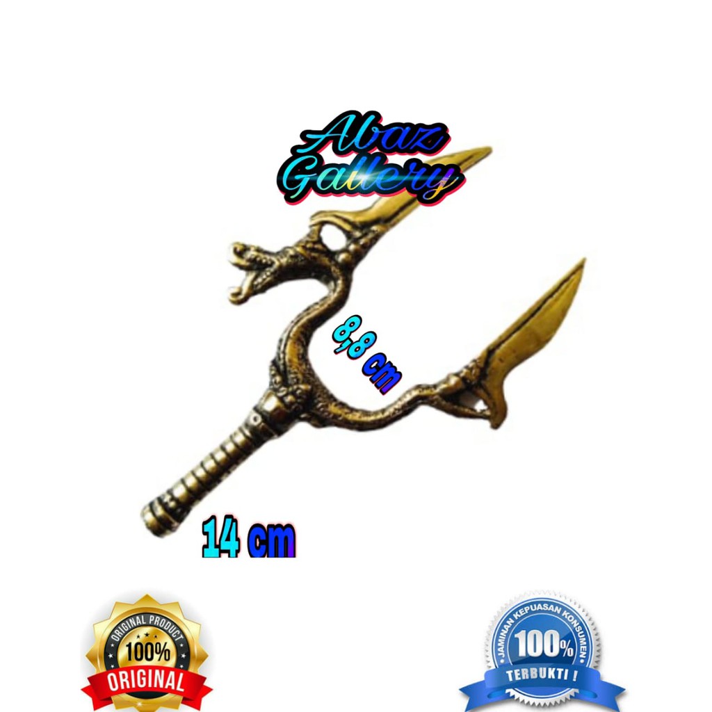 

pataka baruna bahan kuningan 14 x 8,8 cm