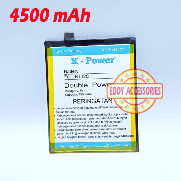 Batre Meizu M2 Note BT42C Double Power Batu Baterai Battery Tanam
