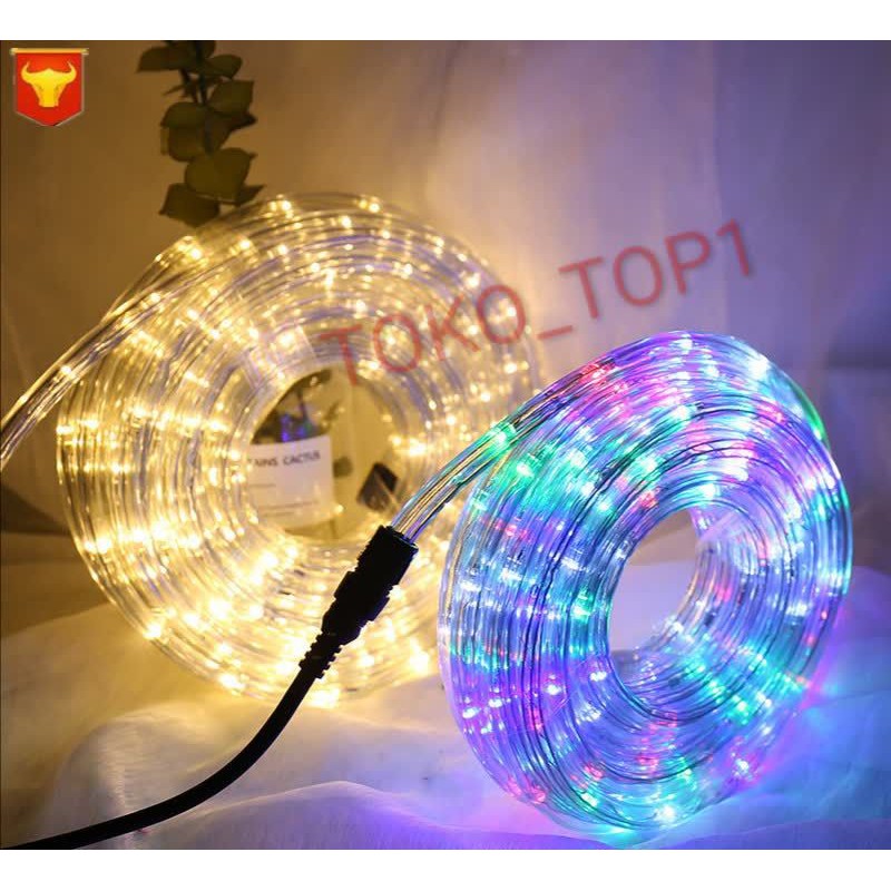 lampu led selang 10m bulat warna warni/ rope light /lampu dekorasi  10m  colorful