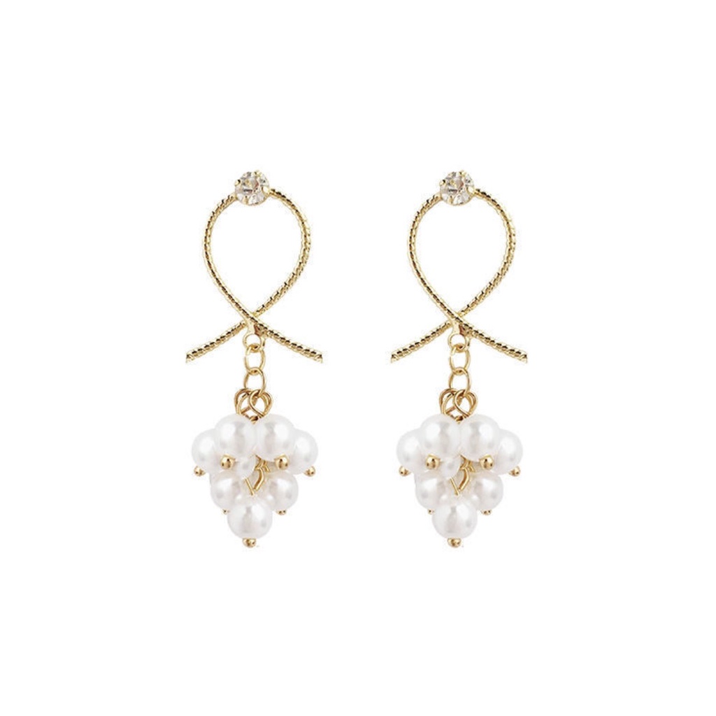 Anting Korea E308 Mutiara Tassel Wanita Pearl Korea Fashion Women Earring Giwang Aksesoris Cewe Cewek