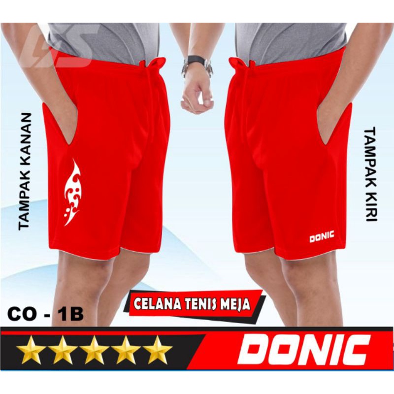 Celana tenis meja ekonomis celana pendek olahraga bahan lotto ada saku