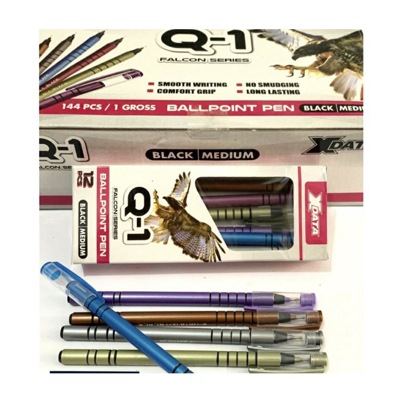 

bolpen/ballpoint/pulpen/bulpen XData Q-1 hitam(lusin)