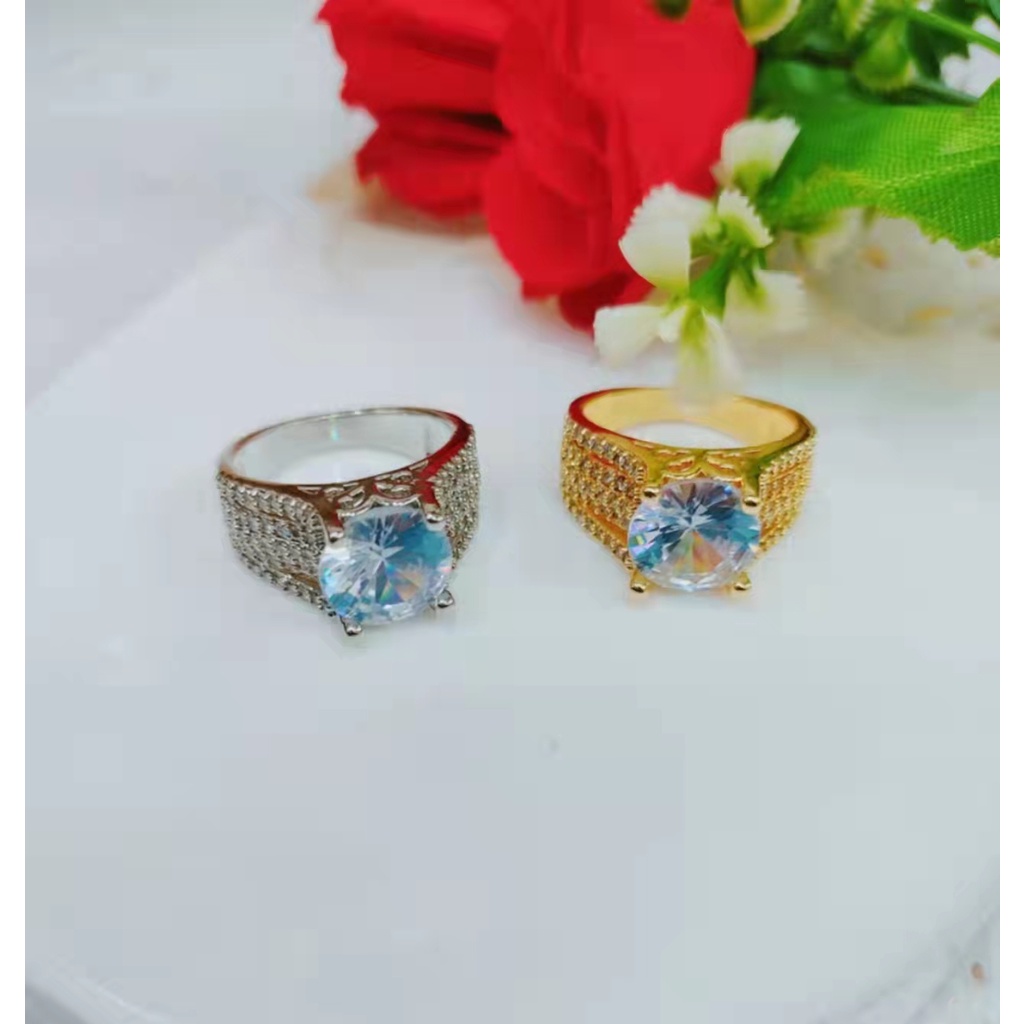 Cincin Xuping Permata Full Lapis Emas Perhiasan 1209-1211