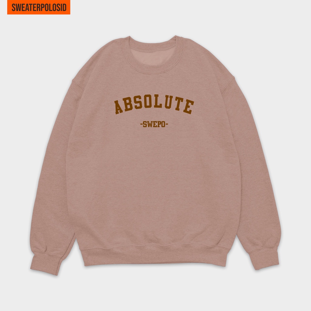 SWEATERPOLOSID Basic Sweater Absolute (Bordir) M-XXL (Pria & Wanita)-MOCCA