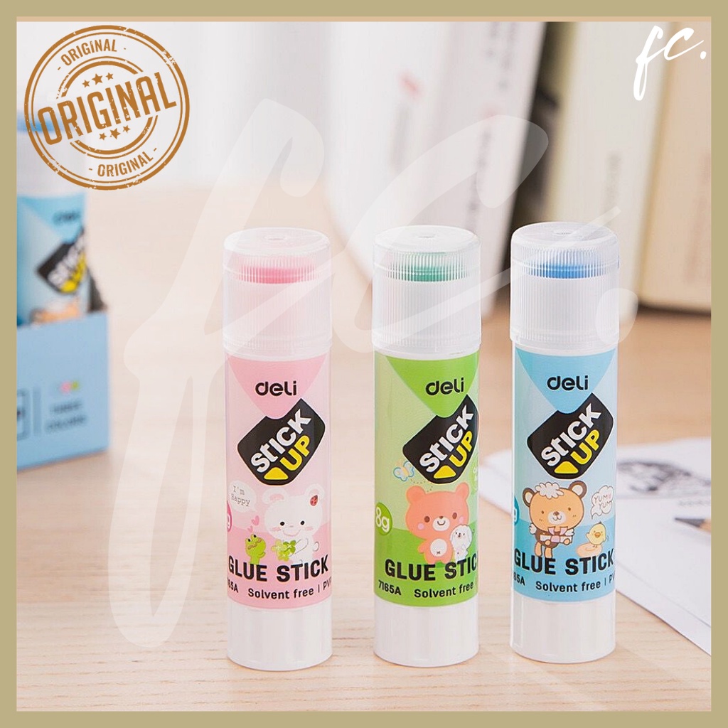 

Lem Stik / Glue Stick Up DELI ORIGINAL Perekat Kuat Non Toxic EN-71 E7165A Warna Pastel Color Harga Grosir Ready COD