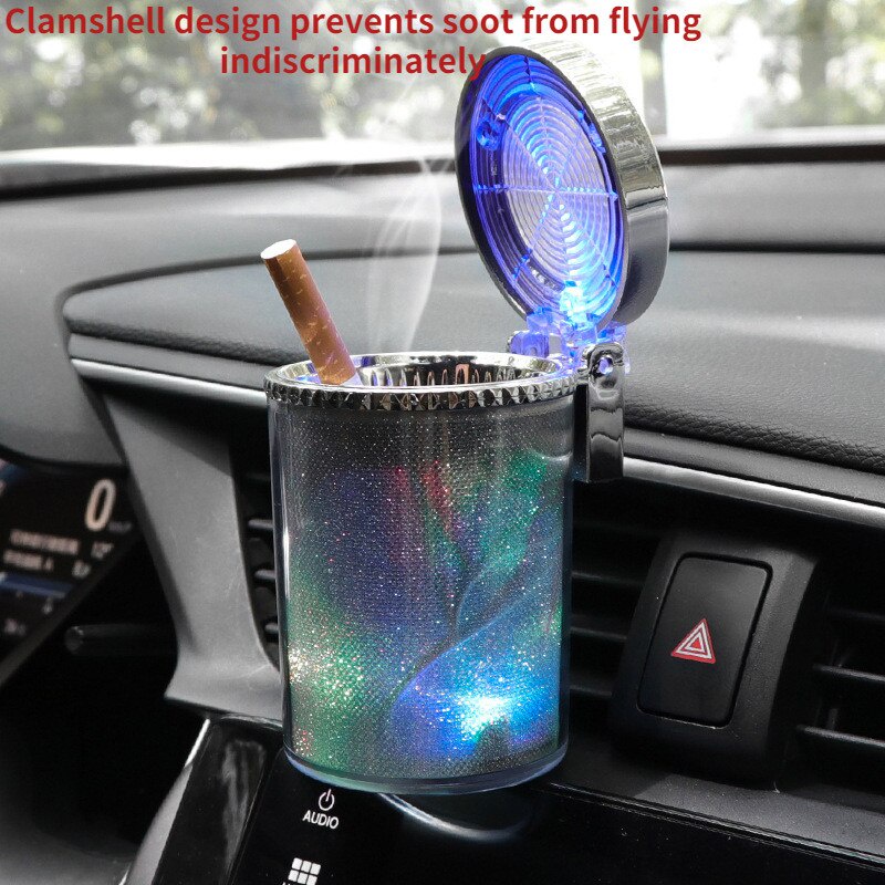 Asbak Mobil Premium LED RGB Portable Car Ashtray Cup Asbak Abu Rokok