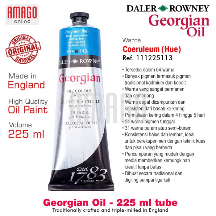 DALER-ROWNEY - GEORGIAN OIL 225 ml - COERULEUM HUE - 111225113