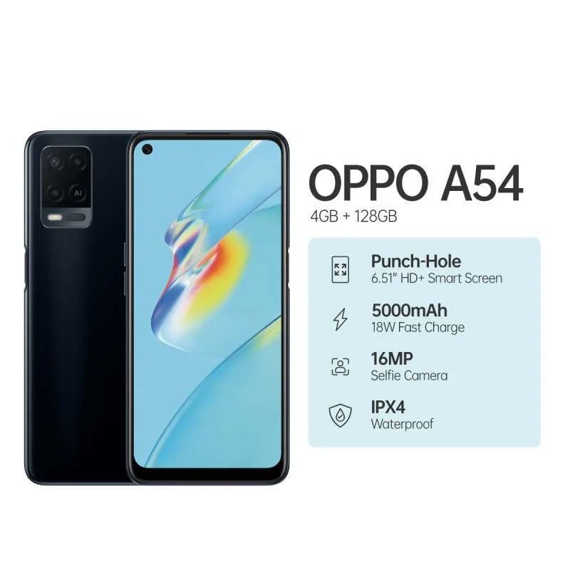 HP OPPO A54 NEW ARRIVAL 4/128 PUNCH HOLE DISPLAY, 5000 mAh
