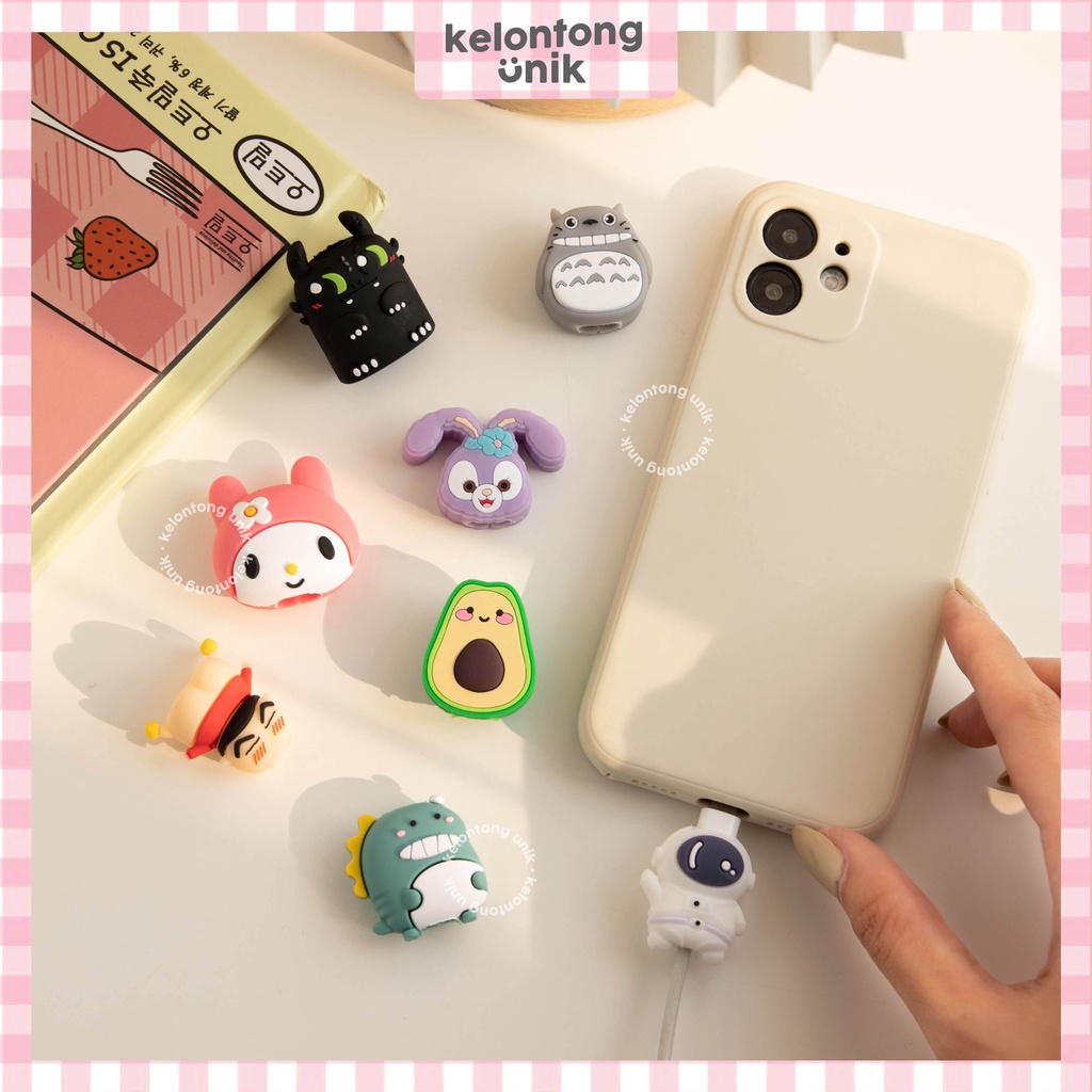 CARTOON - Cable Bite Universal/ Pelindung Ujung Kabel/ Cable Saver/ Cable Protector (Compatible for iPhone &amp; Android)