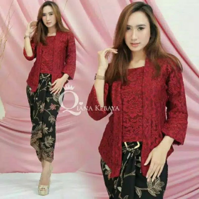 SETELAN KEBAYA KUTUBARU / KEBAYA BUSUI / KUTUBARU BROKAT / ROK LILIT