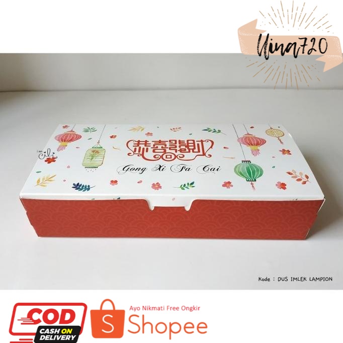 

(DUS IMLEK LAMPION) kotak kue imlek sincia kiong hi konyen uk 24x11,5 Kode 467