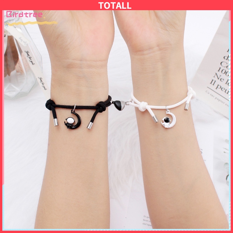 [COD]❤️Gelang Magnet Couple Astronot Desain Gelang Tali Karet Magnet Untuk Pria Dan Wanita Gelang Magnet Couple Bracelets 2 Pcs