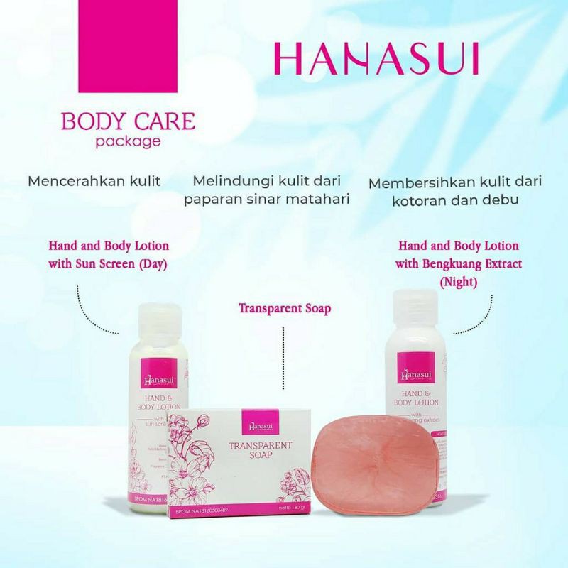 Hanasui Body Care Package 3 in 1 | Paket