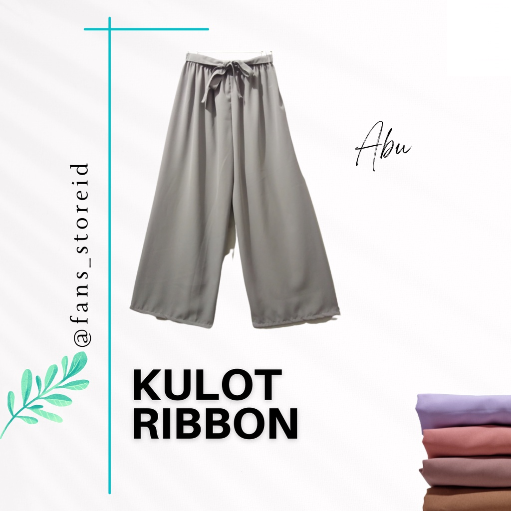 KULOT RIBBON TALI KASUAL KOREAN STYLE PREMIUM-Abu