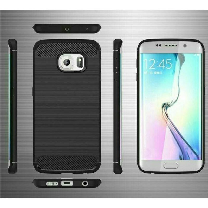 SAMSUNG S6 EDGE PLUS EDGEPLUS S6 EDGE + EDGE+ CASE SOFTCASE IPAKY CARBON , BLACK KARBON