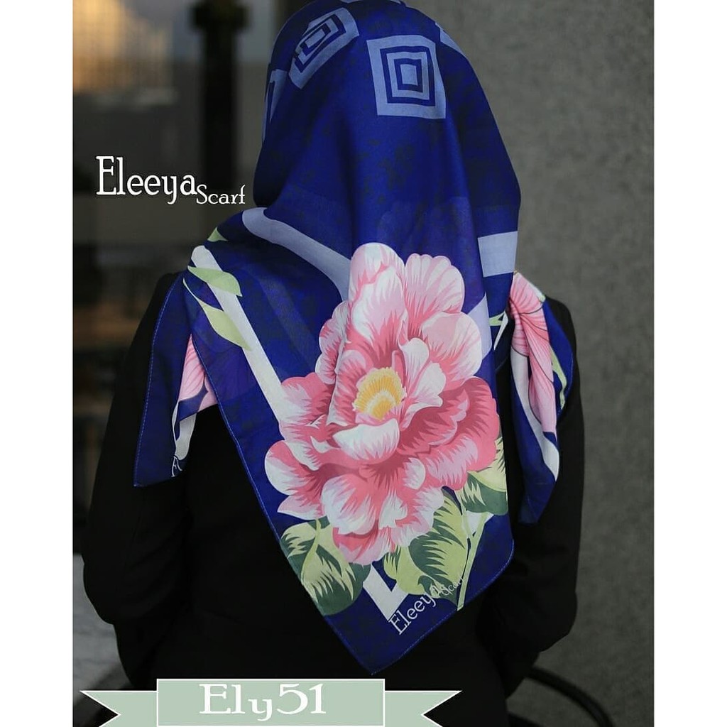 HIJAB SEGIEMPAT MOTIF ELY 51 ||  Eleeya Scarf