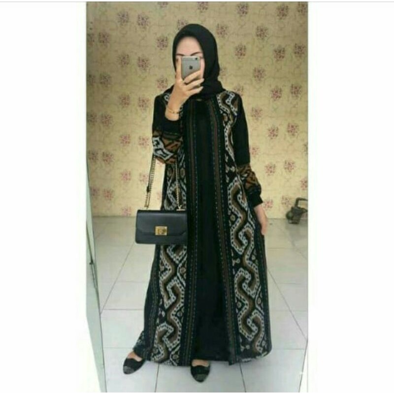 Gamis Abaya mix toyobo premium Baju Tenun Muslimah Busana Gamis Muslimah