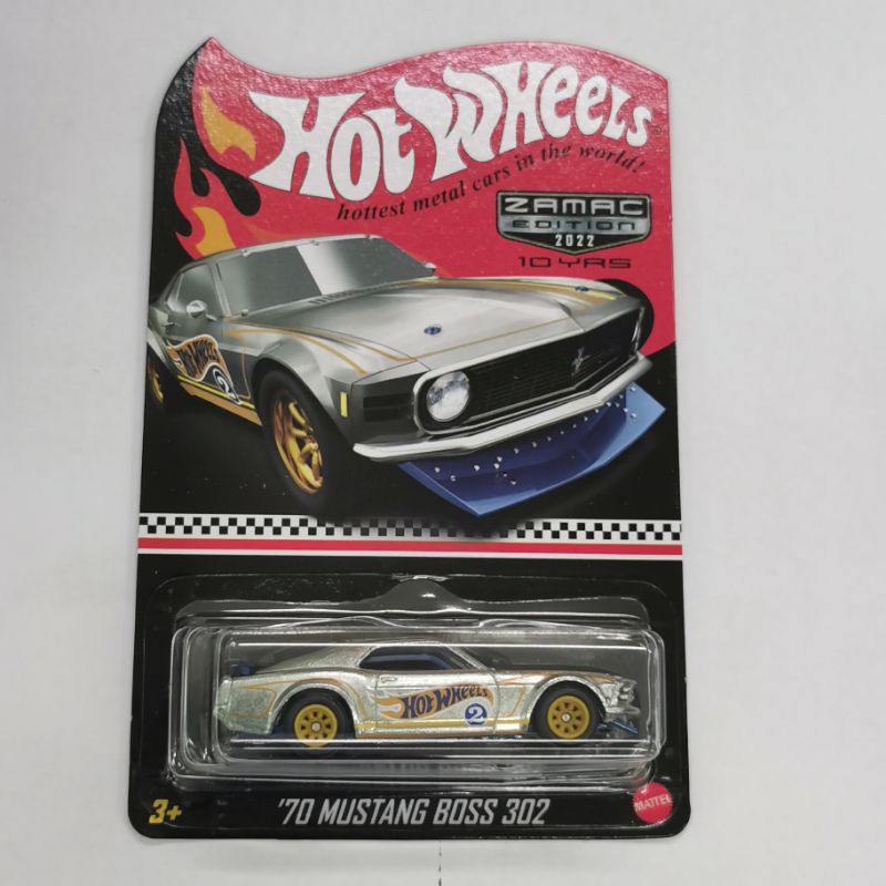 Hot Wheels 70 MUSTANG BOSS 302 MAIL IN Collectors FACTORY SEALED ZAMAC CHROME free protector