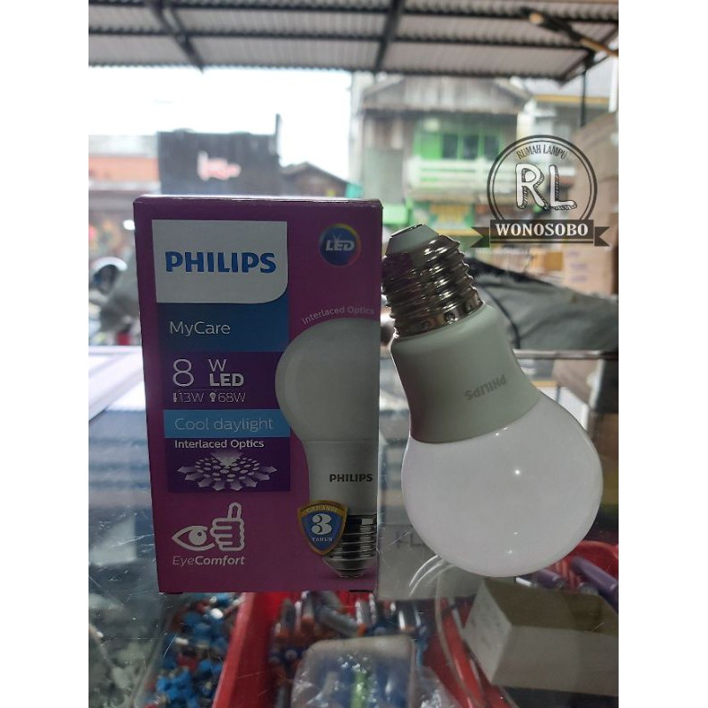 Lampu Bohlam Philips led 8 watt putih