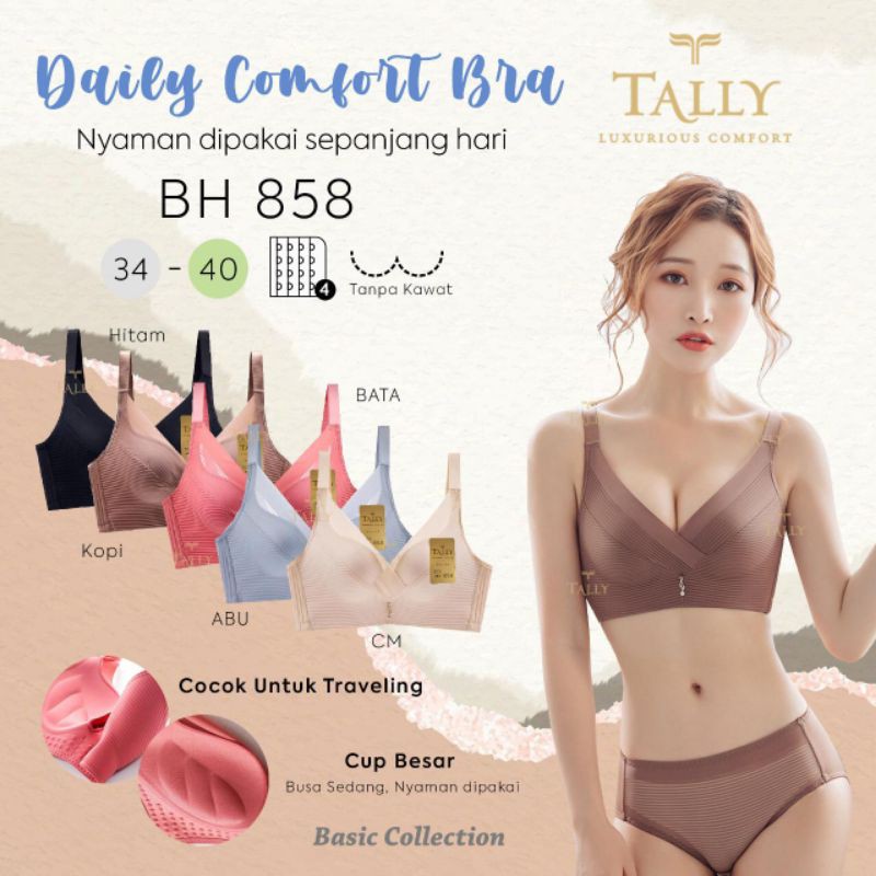 BRA TALLY 858 BH PENEKAN LEMAK BUSA SEDANG TANPA KAWAT - BUNGALILY