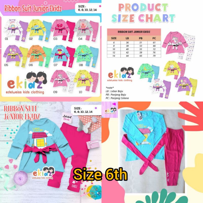 Setelan Anak Perempuan Ribbon Suit Junior girl