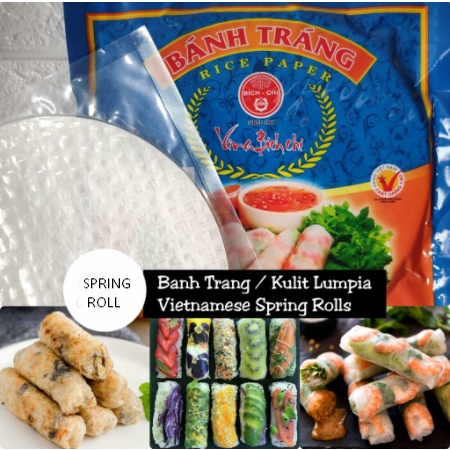 

[5 LEMBAR ] Kulit Lumpia Vietnam - spring roll - Banh Trang Rice Paper 22 cm - Vietnam Spring Roll