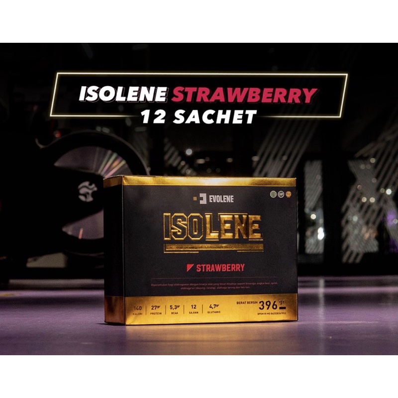 Isolene Strawberry 396g 1 box isi 12 sachet