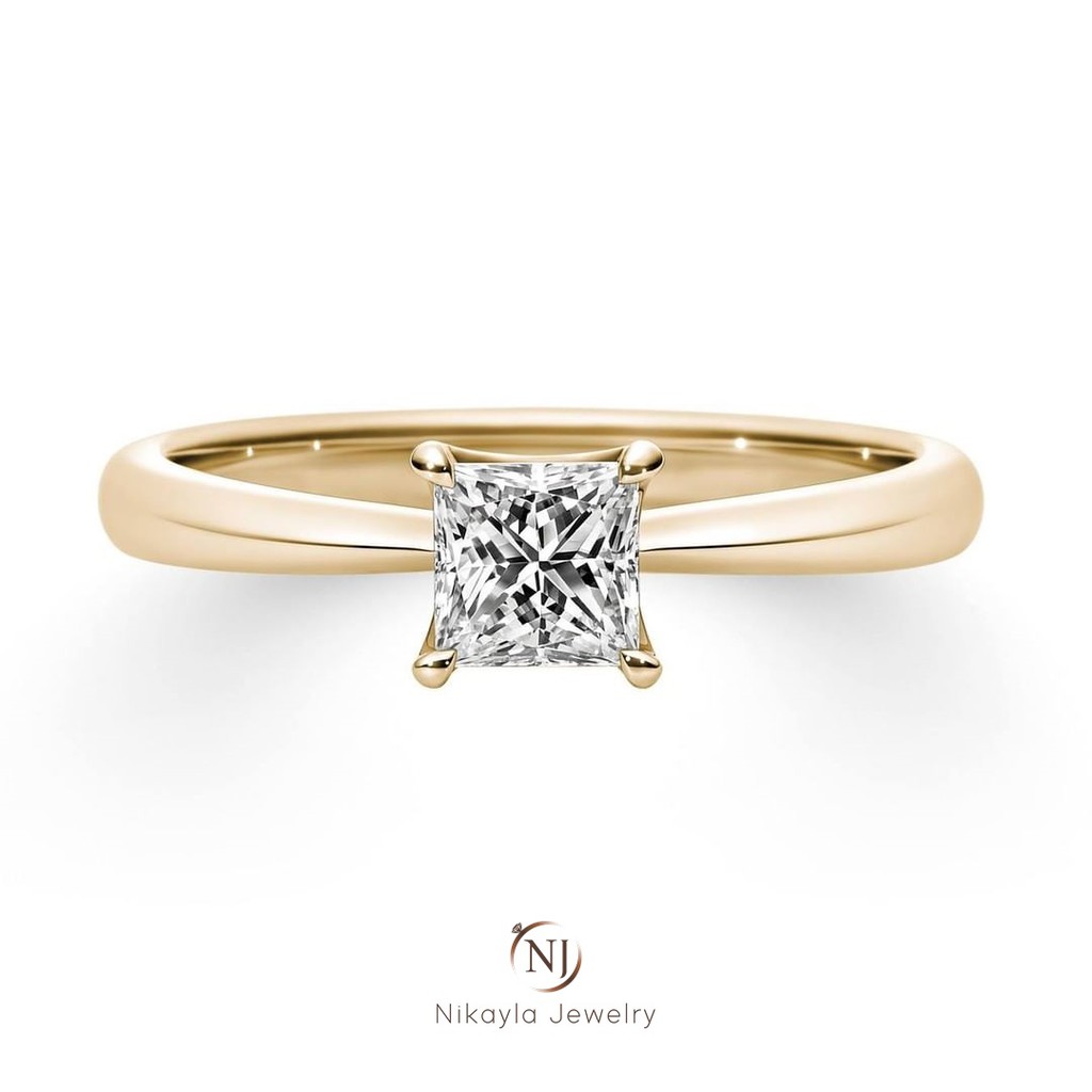 Nikayla Jewelry - Cincin Tunangan Single Perak Cincin Nikah